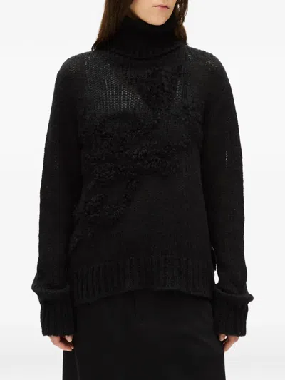 Ann Demeulemeester Fransina Turtleneck Sweater In Black