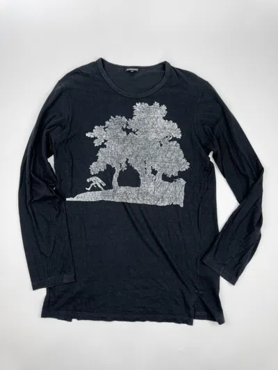 Pre-owned Ann Demeulemeester Fw 07 Shadow Print Shirt In Black