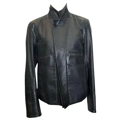 Pre-owned Ann Demeulemeester F/w 2014 Men's Leather Jacket In Black