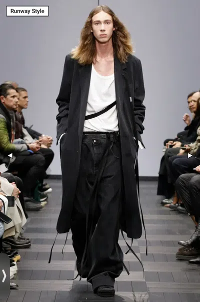 Pre-owned Ann Demeulemeester F/w 22 “michael” Wide Leg Denim In Black