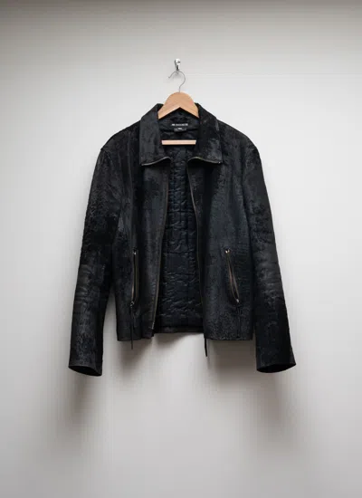 Pre-owned Ann Demeulemeester Fw02 Ponyhair Jacket (ann Era) In Black