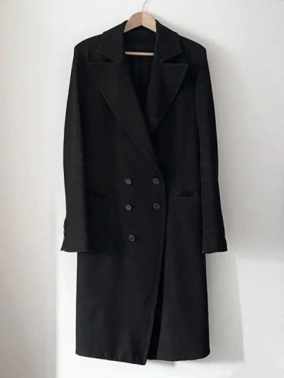 Pre-owned Ann Demeulemeester F/w11 Look 30 Double Breasted Coat In Black