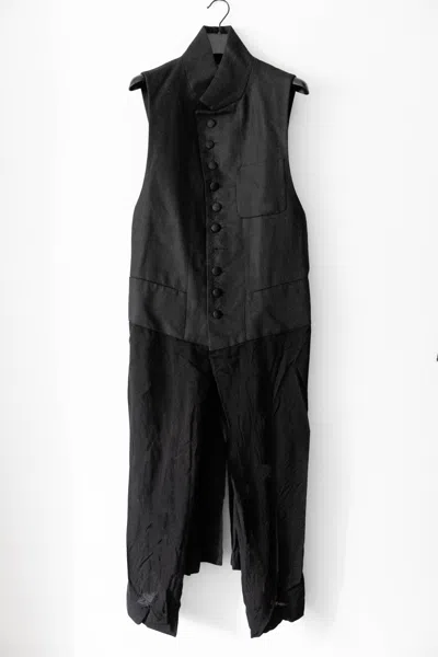 Pre-owned Ann Demeulemeester F/w13 Extended Waistcoat In Black