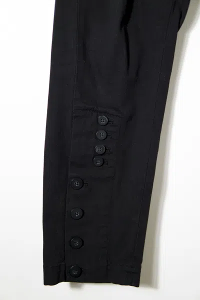 Pre-owned Ann Demeulemeester Fw15 Button Hem Pants In Black