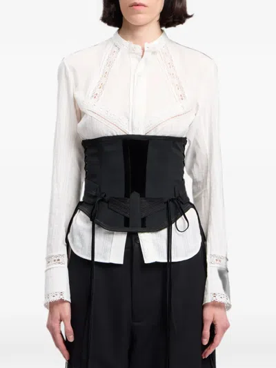 Ann Demeulemeester Gabardine Corset In Black