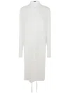 Ann Demeulemeester Gabi Long Relax Fit Shirt Draped On Back Light Cotton Voile White