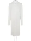 Ann Demeulemeester Gabi Long Relax Fit Shirt Draped On Back Light Cotton Voile White In White