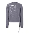 Ann Demeulemeester Gabriela Destroyed Seed Stitch Sweater In Gray