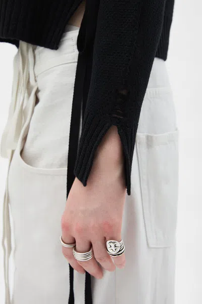 Ann Demeulemeester Gabriela Destroyed Seed Stitch Sweater In Multi