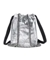 Ann Demeulemeester Gael Drawstring Chain Mini Bag In Silver