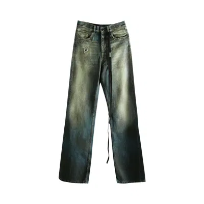 Pre-owned Ann Demeulemeester Genoveva 5-pockets Bootcut Trousers 'vintage Blue' | Women's Size 40