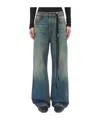 Ann Demeulemeester Genoveva 5-pockets Relaxed Flared Trousers In Blue
