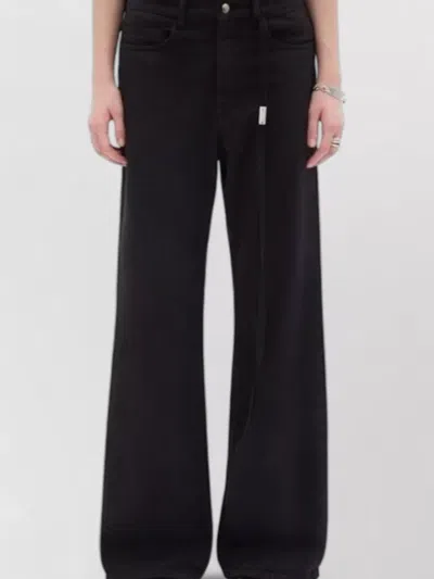 Ann Demeulemeester Genoveva Denim Flared Five Pocket Trousers In Black