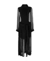 Ann Demeulemeester Georgine Trench With Back Slit And Detachable Belt In Black