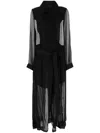 Ann Demeulemeester Georgine Trench With Back Slit And Detachable Belt In Black