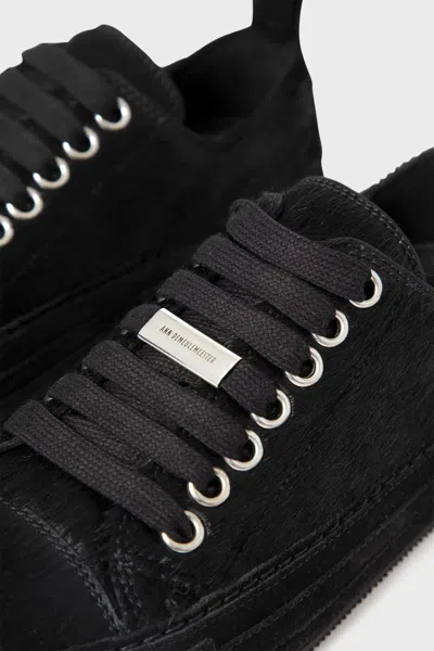 Ann Demeulemeester Gert Low Top Sneakers Black Ponyskin In Multi