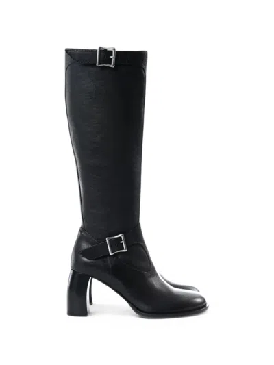 Ann Demeulemeester Gida Buckle-detail Knee-high Boots In Black