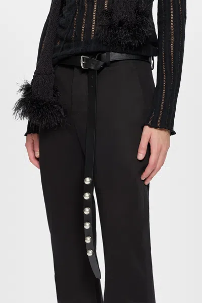 Ann Demeulemeester Giufi Belt With Studs In Metallic