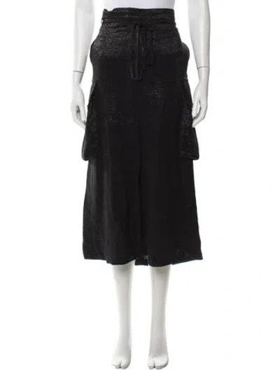 Pre-owned Ann Demeulemeester Glitter Accents Midi Length Skirt In Black