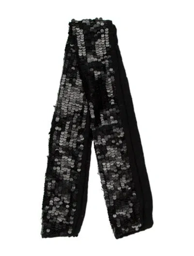 Pre-owned Ann Demeulemeester Glitter Scarf In Black