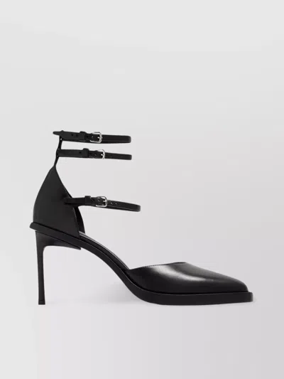 ANN DEMEULEMEESTER GLOSSY CALFSKIN LEATHER PUMPS