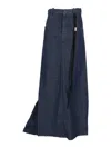 Ann Demeulemeester Comfort Skirt With 5 Pockets And Front Slit In Blue