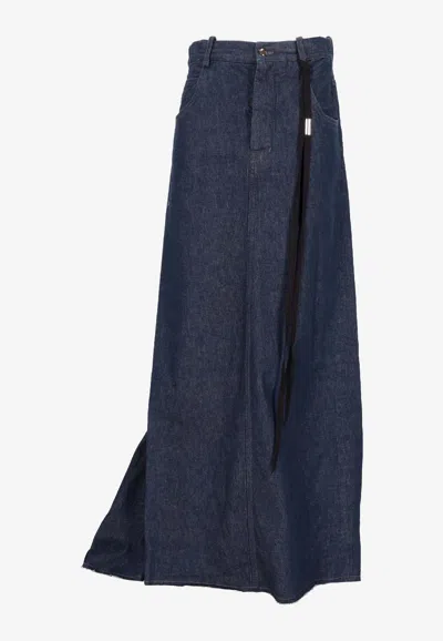 ANN DEMEULEMEESTER GOELE DENIM MAXI SKIRT