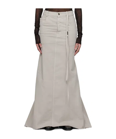 Ann Demeulemeester Goele Denim Skirt In Gray