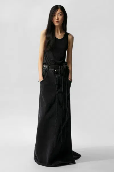 Ann Demeulemeester Goele Five Pockets Comfort Skirt In Black