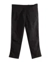Ann Demeulemeester Gold Stripe Side Detail Cropped Trousers In Black Nylon In Black