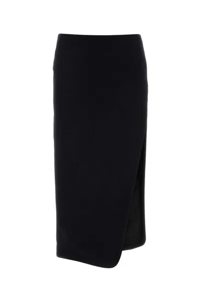 Ann Demeulemeester Oline Felt Skirt In Black