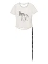 Ann Demeulemeester Floor Micro T-shirt In White