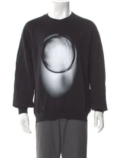 Pre-owned Ann Demeulemeester Graphic Print Crew Neck Sweatshirt In Gray