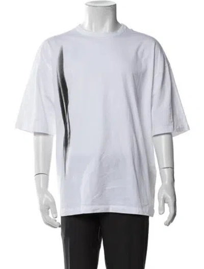 Pre-owned Ann Demeulemeester Graphic Print Crew Neck T-shirt In White