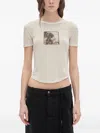 Ann Demeulemeester Graphic-print Jersey T-shirt In Neutral