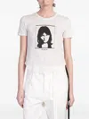 Ann Demeulemeester Georgette ''fino Alla Fine'' Micro T-shirt In Neutrals