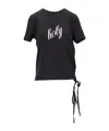 Ann Demeulemeester Fanie Standard Fit T-shirt "holy" Brushed Jersey In Black