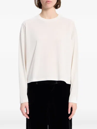 Ann Demeulemeester Graphic-print Long-sleeve T-shirt In White