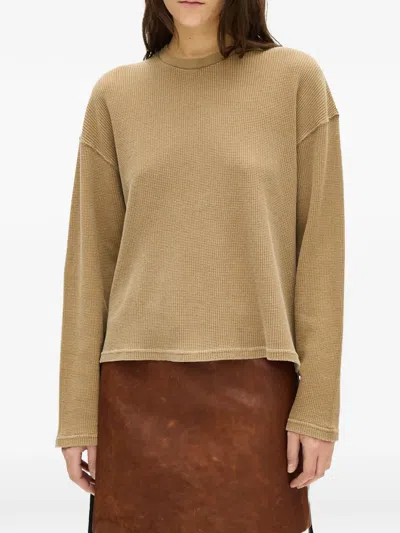 Ann Demeulemeester Graphic-print Sweater In Brown