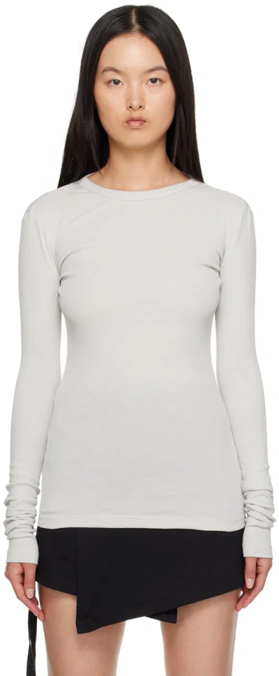 Ann Demeulemeester Fanie Jersey Long Sleeve T-shirt In 045 Aqua Marine