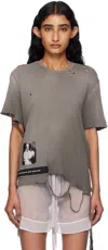 Ann Demeulemeester Gray Fanie Standard Fit T-shirt In Gray