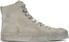 Ann Demeulemeester Off-white Raven High-top Sneakers In Dirty White