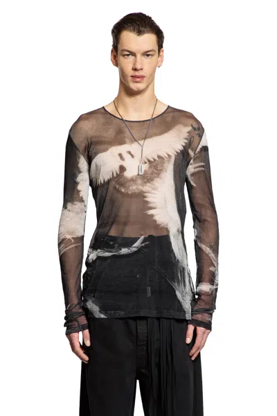ANN DEMEULEMEESTER GREG ''DOVES'' PRINT LONG SLEEVE T-SHIRT