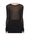 Ann Demeulemeester Greg Modal Long Sleeved T-shirt In Black