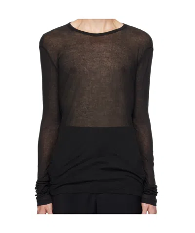 Ann Demeulemeester Greg Modal Long Sleeved T-shirt In Black + White Print