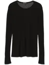 Ann Demeulemeester Greg Long Sleeve T-shirt In Schwarz