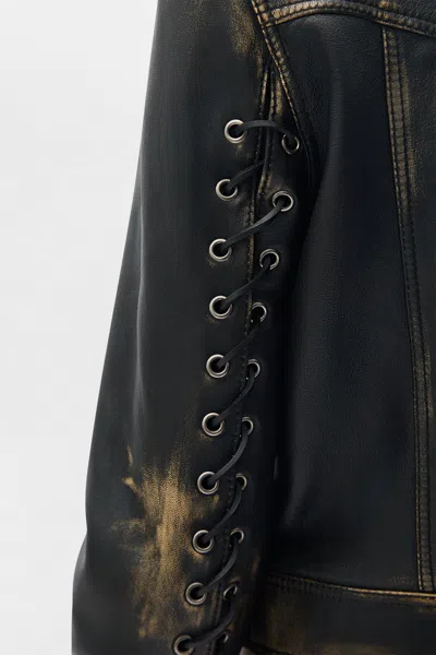 Ann Demeulemeester Guda Slim Fit Zipped Jacket In Multi