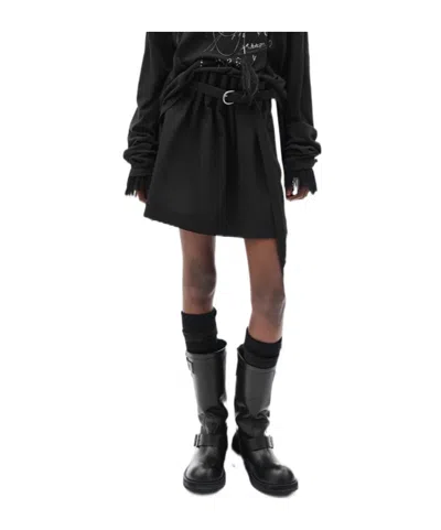 Ann Demeulemeester Haga Pleated Miniskirt In Black