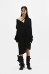 Ann Demeulemeester Halina Drop Shoulder Shirt Dress In Multicolor
