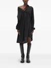 Ann Demeulemeester Halina Drop-shoulder Shirt Midi Dress In Black